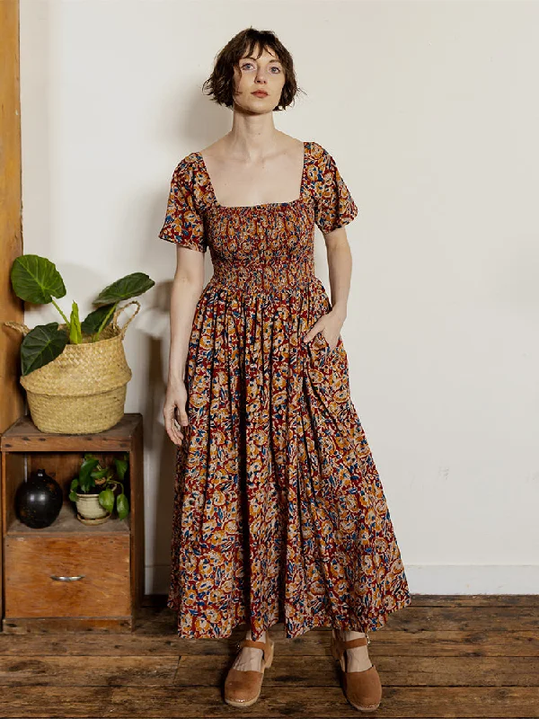 Teddy Midi Dress - Ruby Floral