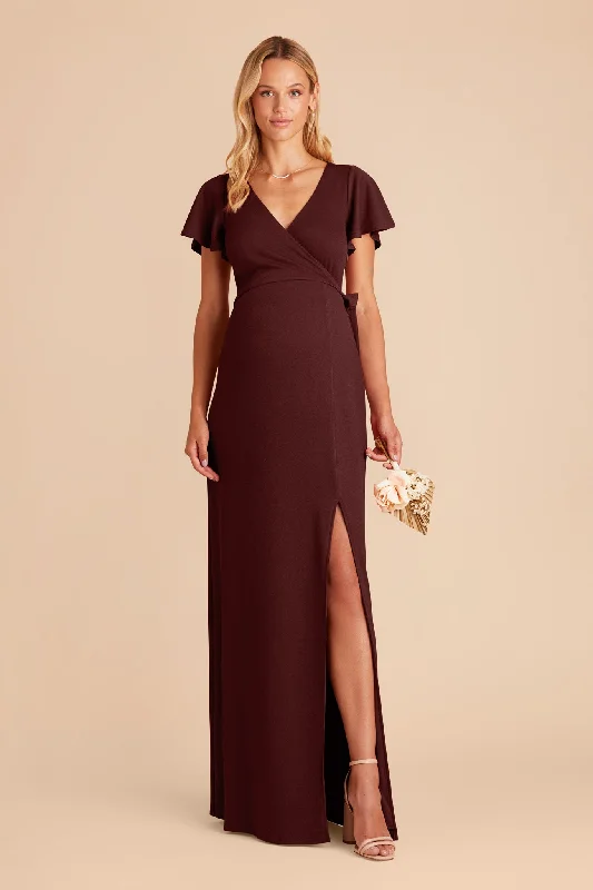 Yolanda Crepe Dress - Cabernet