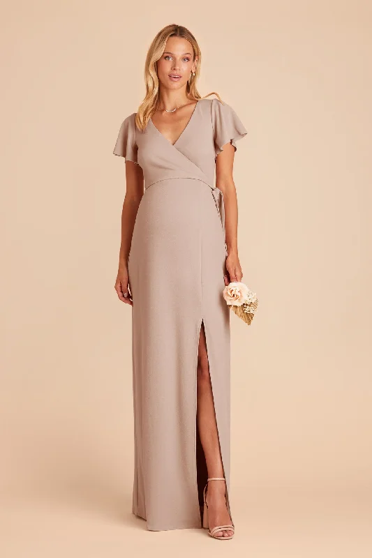 Yolanda Crepe Dress - Taupe