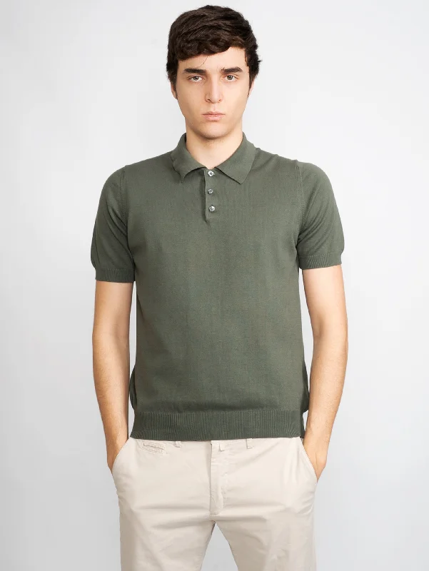 Polo in Maglia Verde