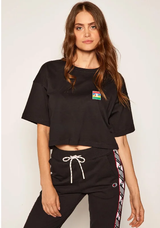 Champion Womens SPS Graphic Boxy Tee black <br> CTMXN