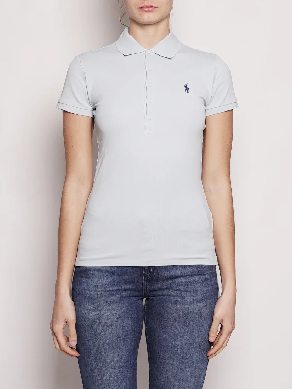 Polo stretch Slim-Fit Celeste