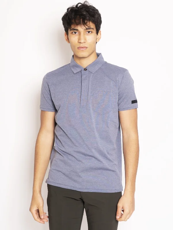 Polo Stretch Polo Chambray Blu